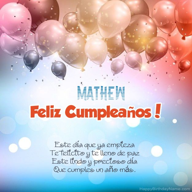 Poemas en cumpleaños para Mathew Poemas en cumpleaños para Mathew