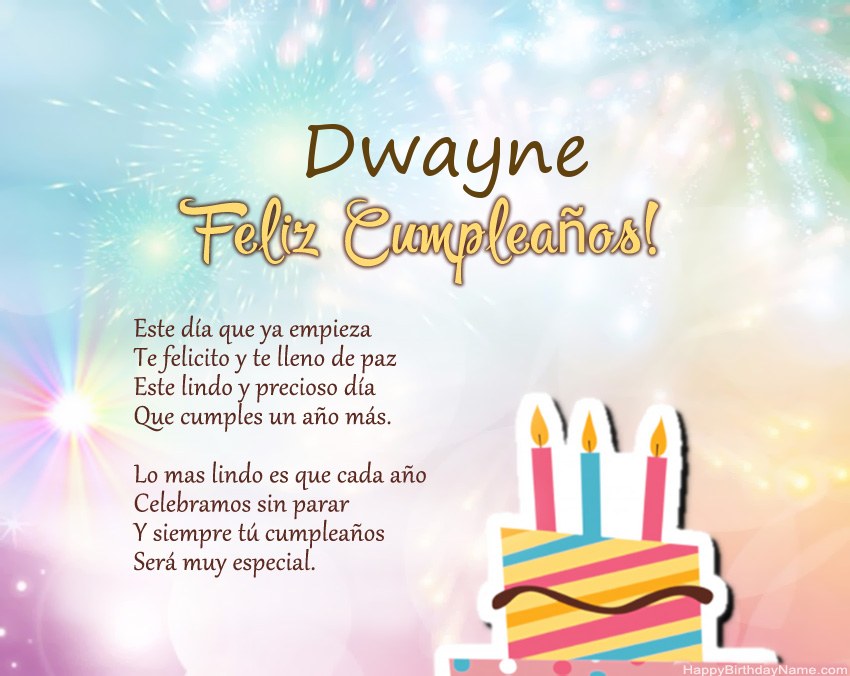 Feliz cumpleaños Dwayne en verso Feliz cumpleaños Dwayne en verso