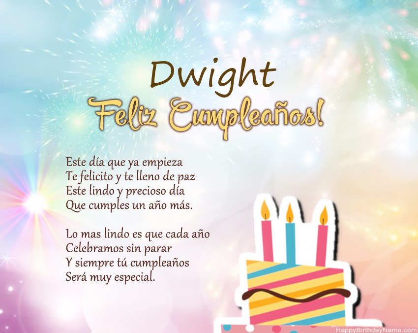 Feliz cumpleaños Dwight en verso Feliz cumpleaños Dwight en verso
