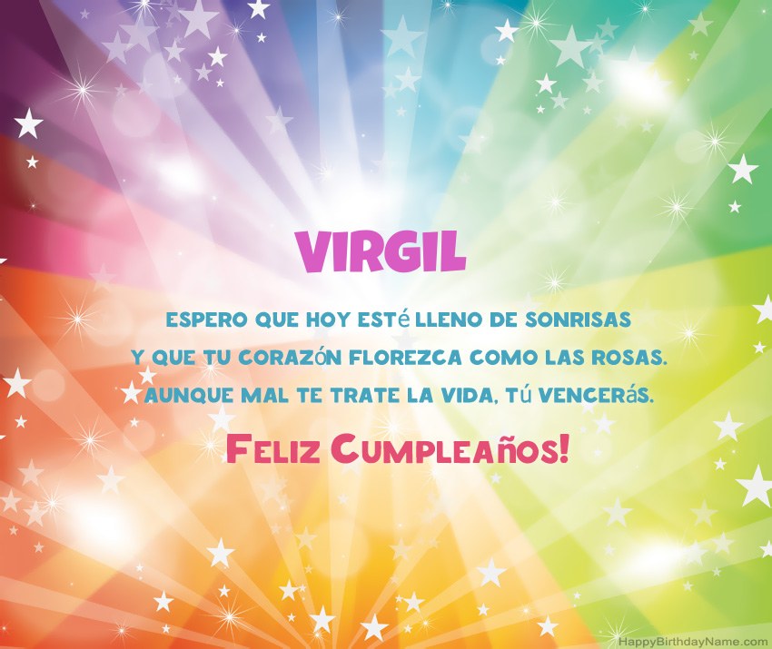 Hermosas tarjetas de feliz cumpleaños para Virgil Hermosas tarjetas de feliz cumpleaños para Virgil