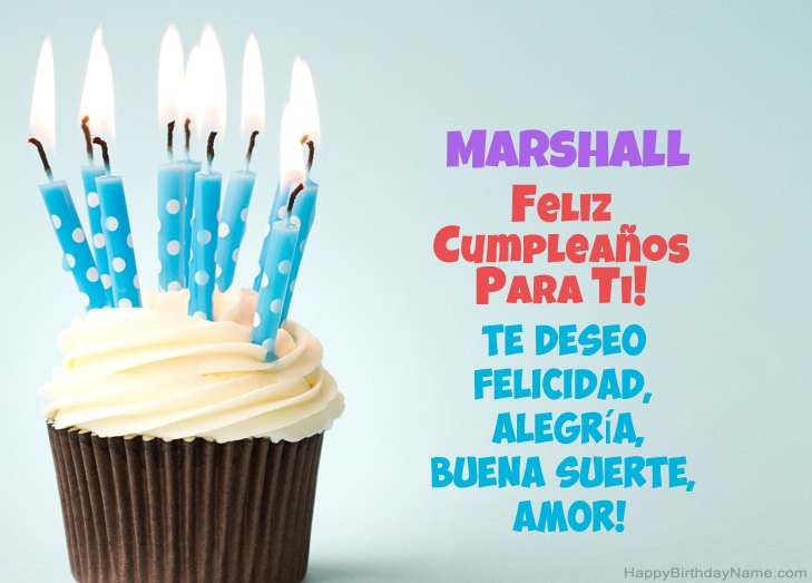 Felicitaciones por el feliz cumpleaños de Marshall