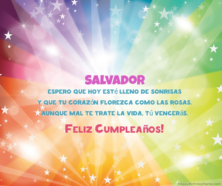 Hermosas tarjetas de feliz cumpleaños para Salvador