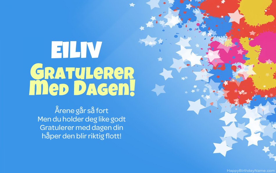 Gratulerer med Eiliv fødselsdag