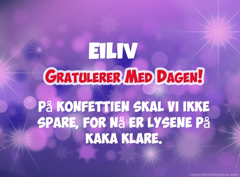 Ønsker Eiliv for gratulerer med dagen