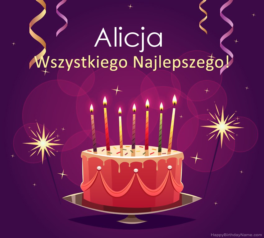 Saludos graciosos para feliz cumpleaños Alicja fotos