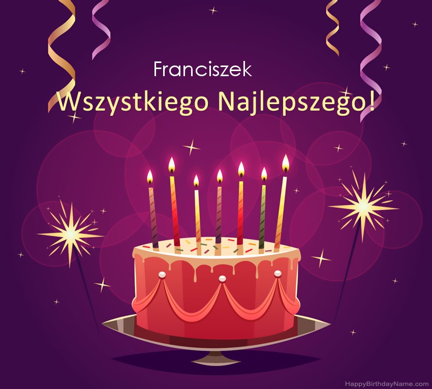 Saludos graciosos para feliz cumpleaños Franciszek fotos