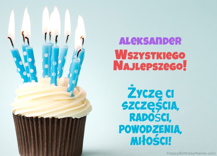 Felicitaciones por el feliz cumpleaños de Aleksander