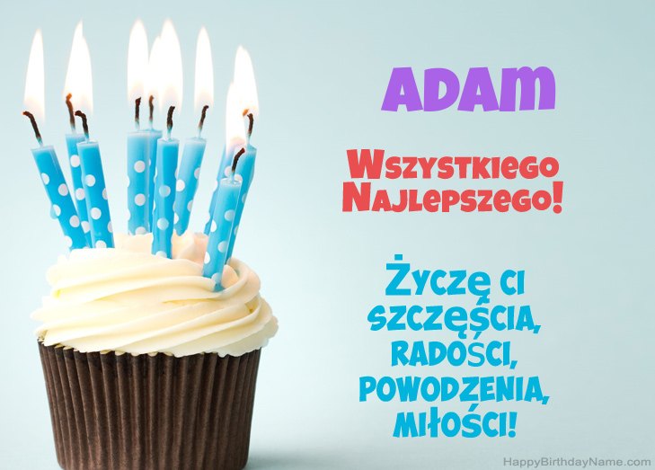 Felicitaciones por el feliz cumpleaños de Adam