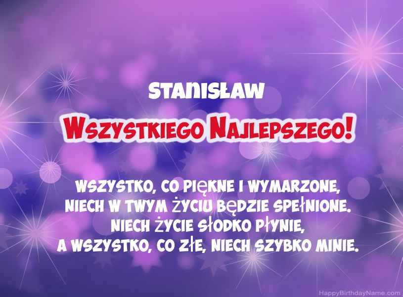 Hermosas imágenes para el feliz cumpleaños de Stanisław