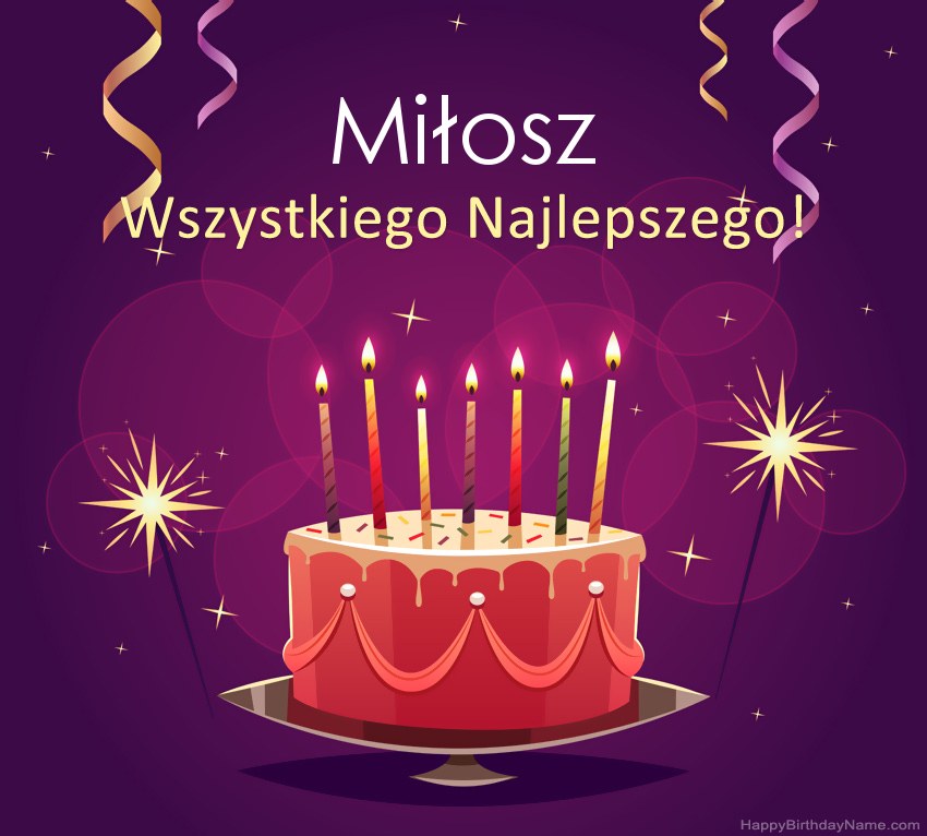 Saludos graciosos para feliz cumpleaños Miłosz fotos