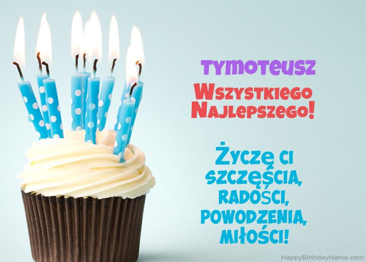 Felicitaciones por el feliz cumpleaños de Tymoteusz