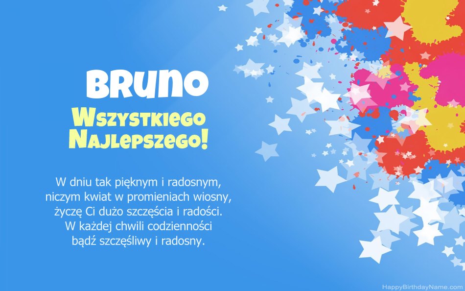 Felicitaciones por el cumpleaños de Bruno
