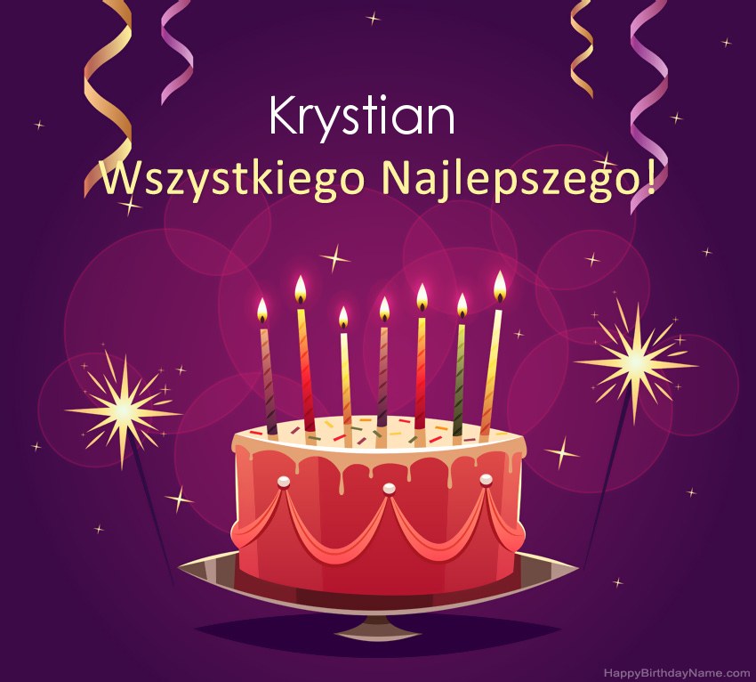 Saludos graciosos para feliz cumpleaños Krystian fotos