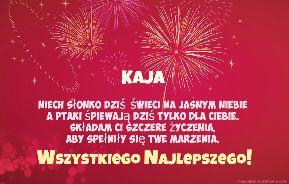 Feliz cumpleaños Kaja, hermosos poemas