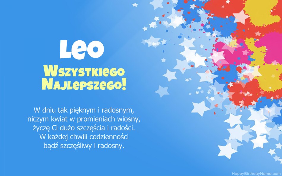 Felicitaciones por el cumpleaños de Leo