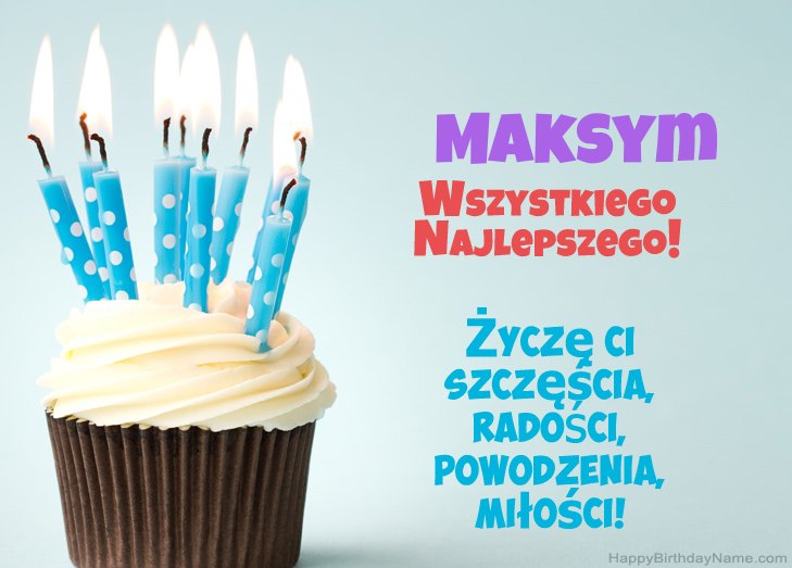 Felicitaciones por el feliz cumpleaños de Maksym