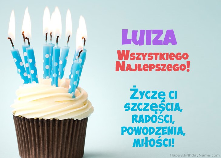 Felicitaciones por el feliz cumpleaños de Luiza