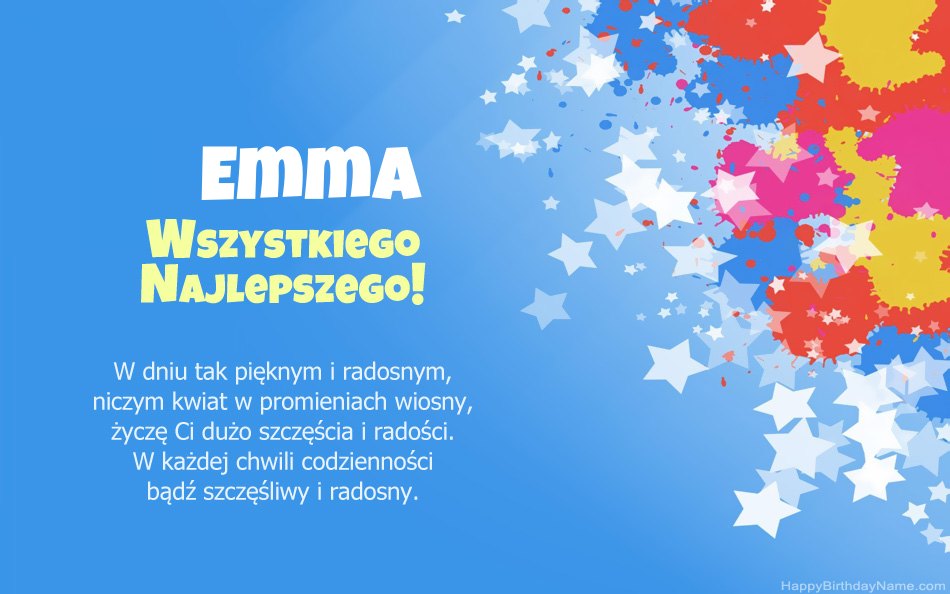Felicitaciones por el cumpleaños de Emma