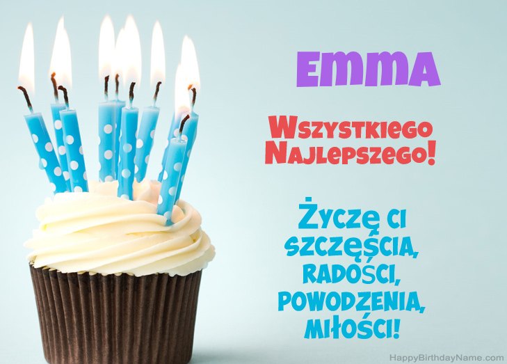 Felicitaciones por el feliz cumpleaños de Emma