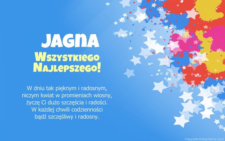 Felicitaciones por el cumpleaños de Jagna