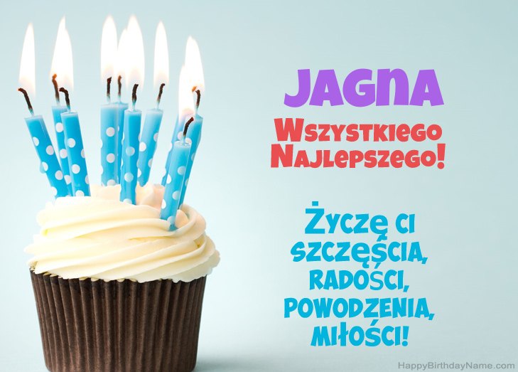 Felicitaciones por el feliz cumpleaños de Jagna