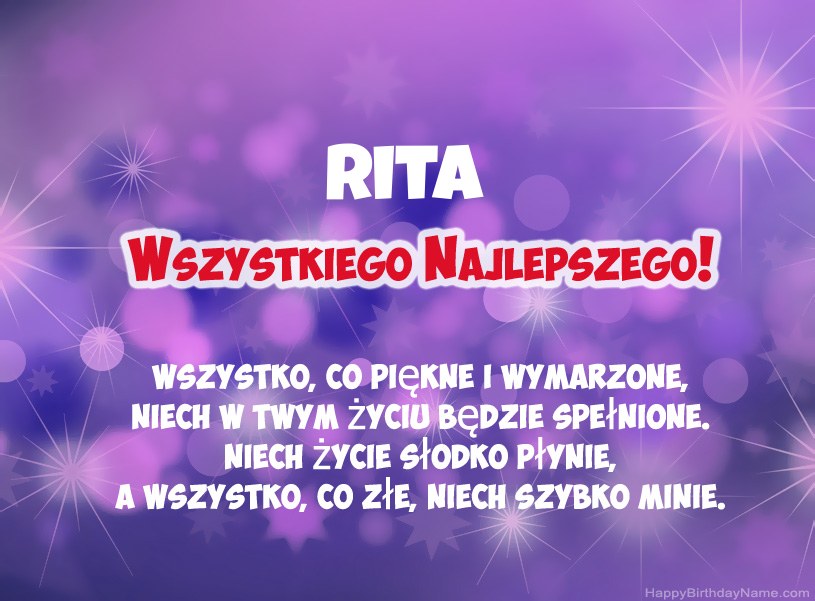 Hermosas imágenes para el feliz cumpleaños de Rita
