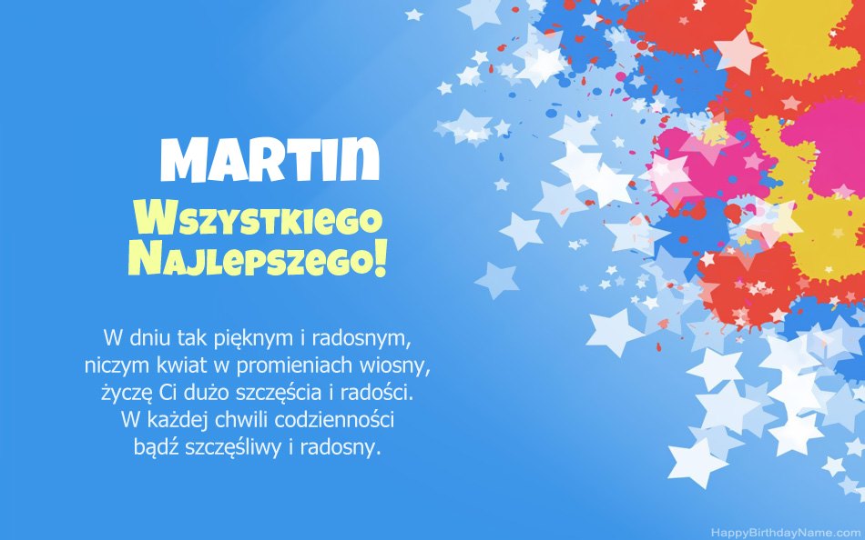 Felicitaciones por el cumpleaños de Martin