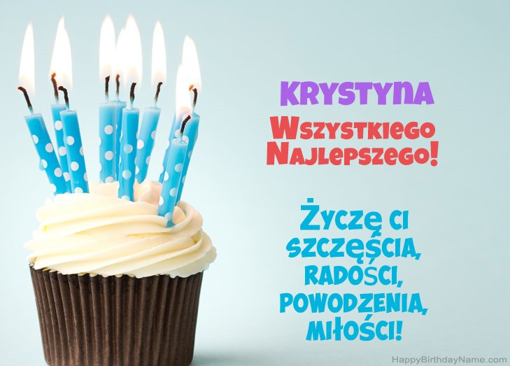 Felicitaciones por el feliz cumpleaños de Krystyna