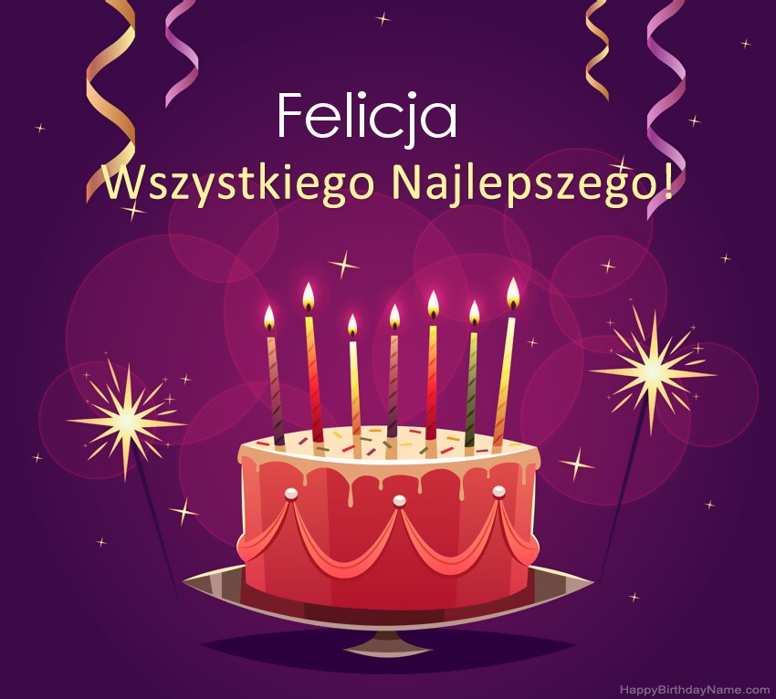 Saludos graciosos para feliz cumpleaños Felicja fotos
