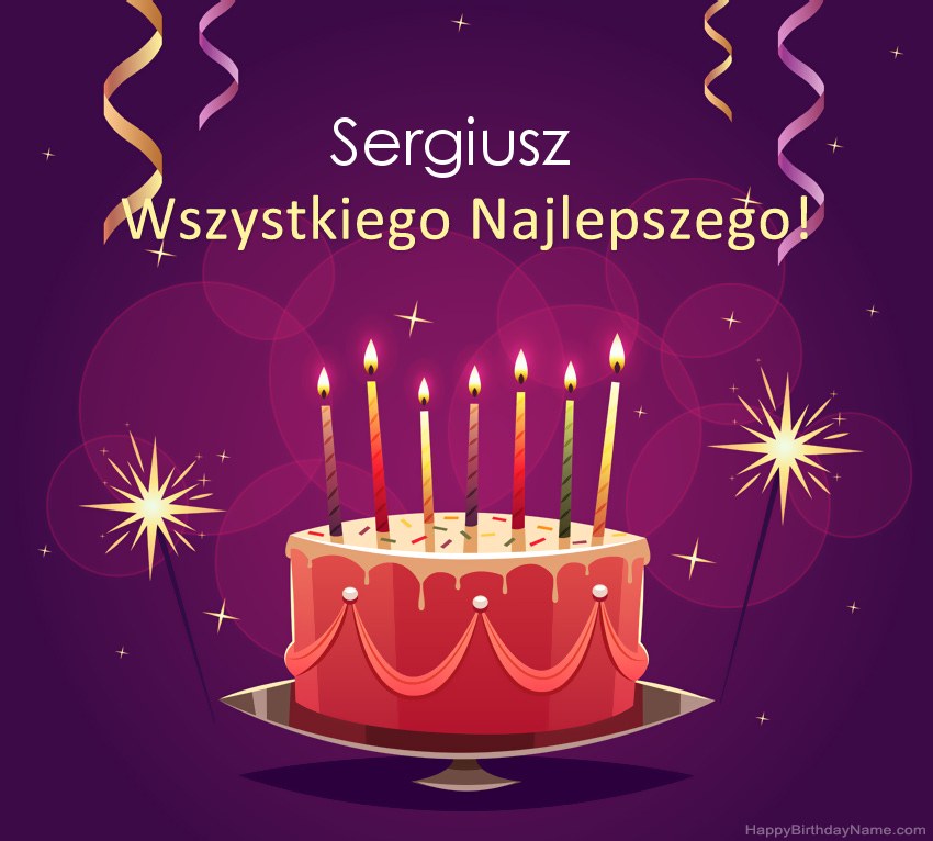 Saludos graciosos para feliz cumpleaños Sergiusz fotos