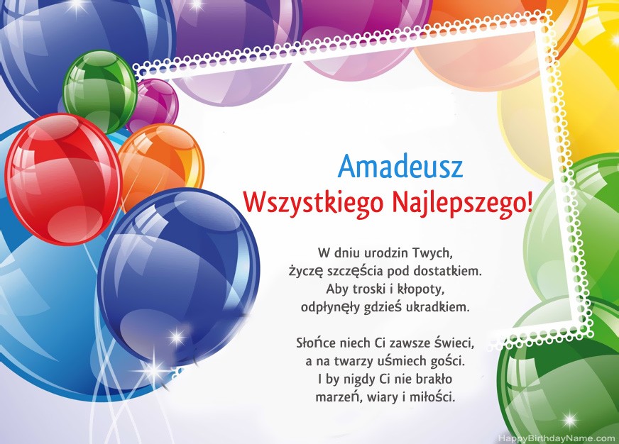 Feliz Cumpleaños Amadeusz!