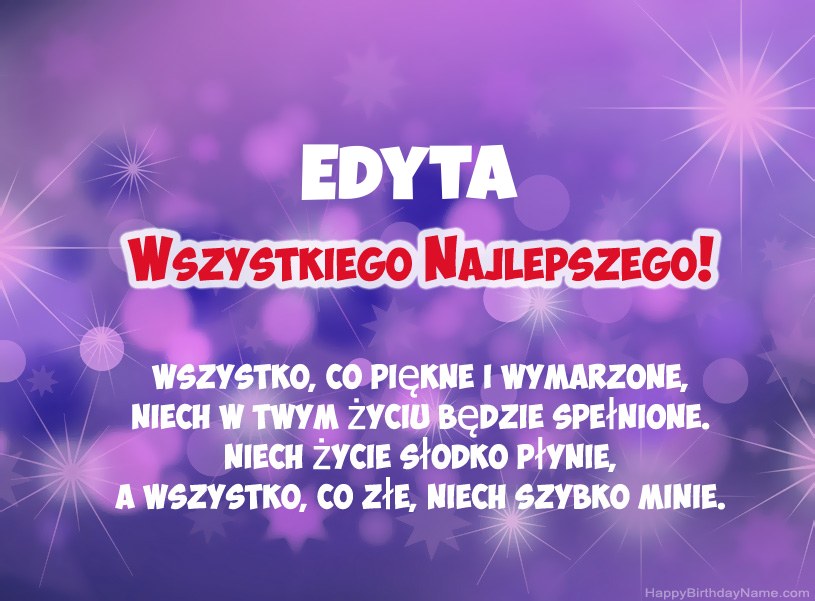 Hermosas imágenes para el feliz cumpleaños de Edyta