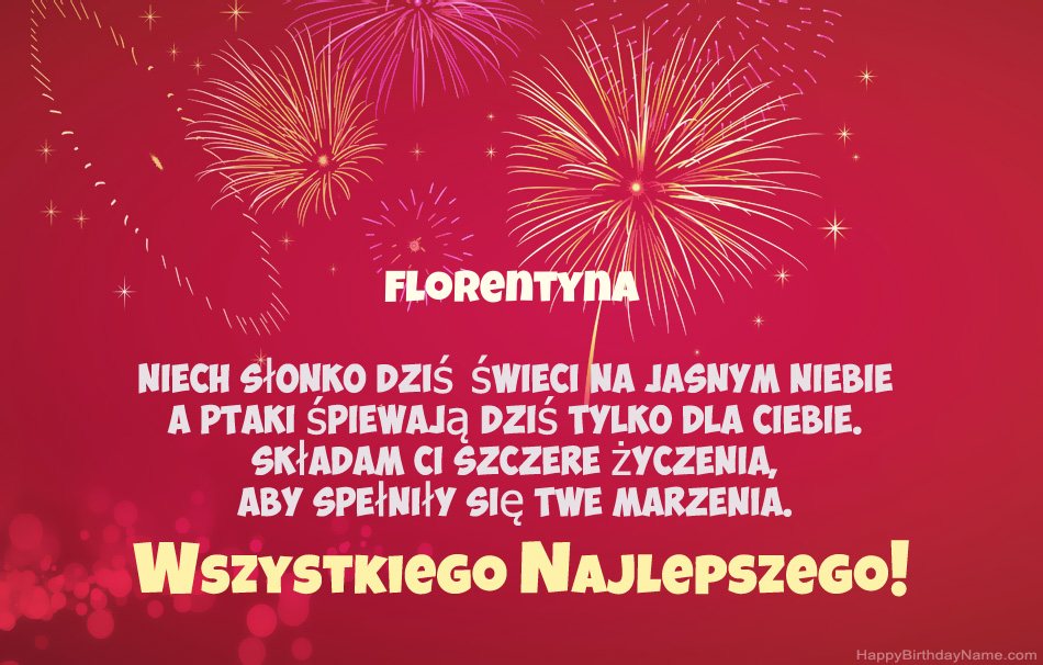 Feliz cumpleaños Florentyna, hermosos poemas