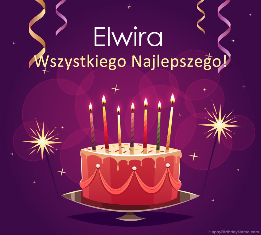 Saludos graciosos para feliz cumpleaños Elwira fotos