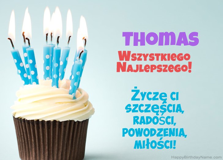 Felicitaciones por el feliz cumpleaños de Thomas
