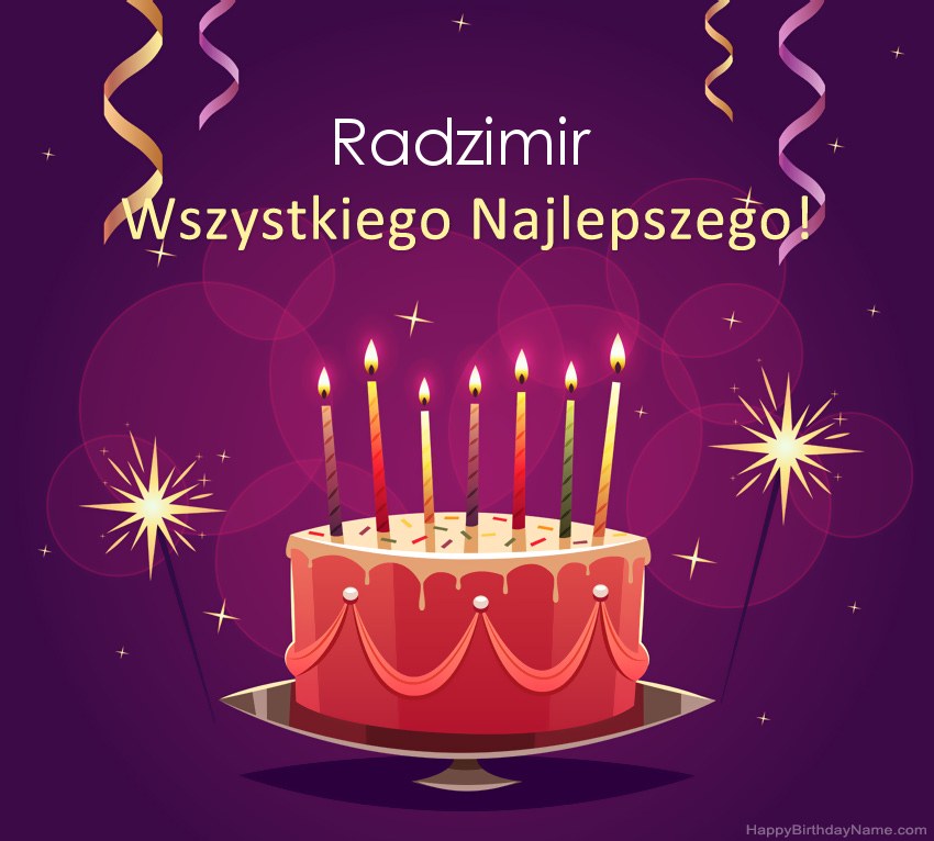 Saludos graciosos para feliz cumpleaños Radzimir fotos