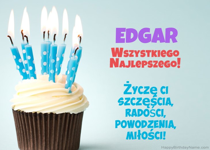 Felicitaciones por el feliz cumpleaños de Edgar