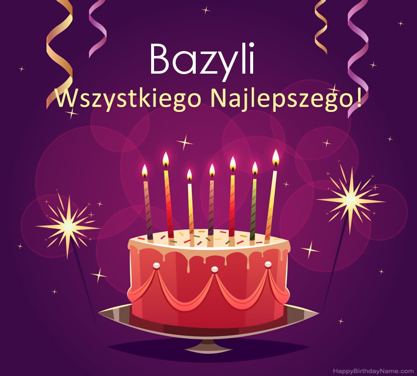 Saludos graciosos para feliz cumpleaños Bazyli fotos