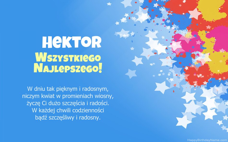 Felicitaciones por el cumpleaños de Hektor
