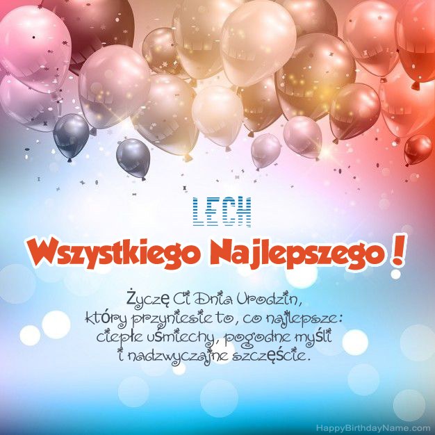 Poemas en cumpleaños para Lech