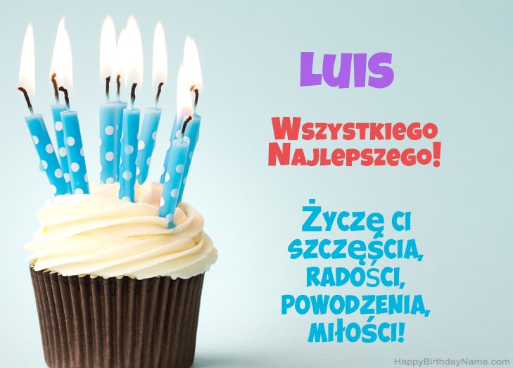 Felicitaciones por el feliz cumpleaños de Luis