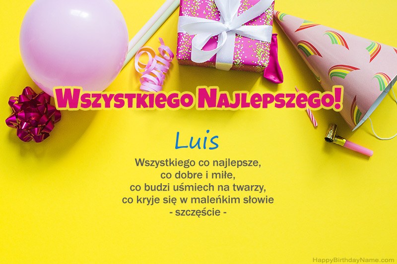 Feliz cumpleaños Luis en prosa