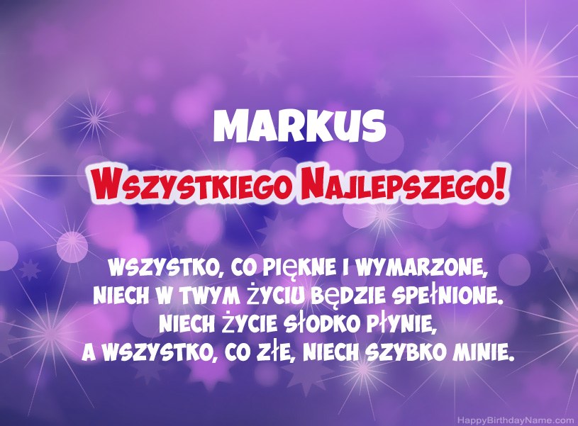 Hermosas imágenes para el feliz cumpleaños de Markus