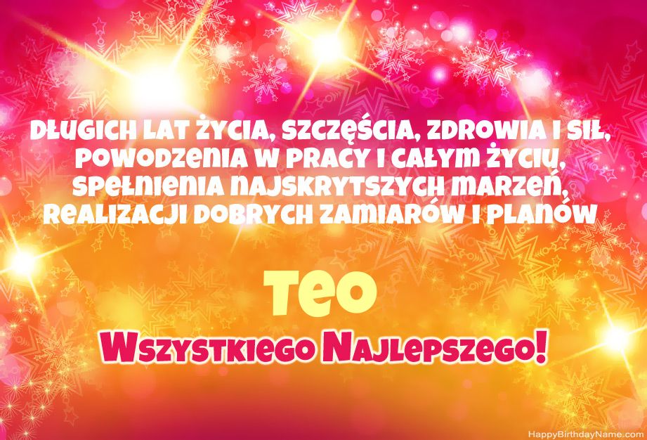 Enhorabuena por el feliz cumpleaños de Teo