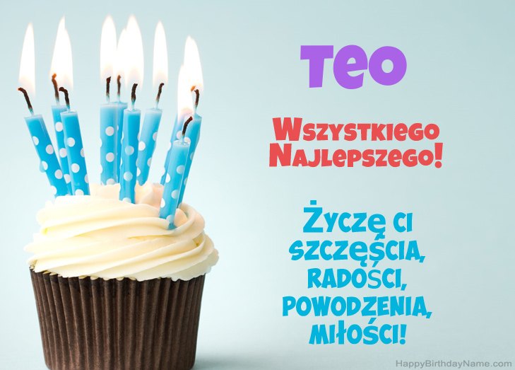 Felicitaciones por el feliz cumpleaños de Teo