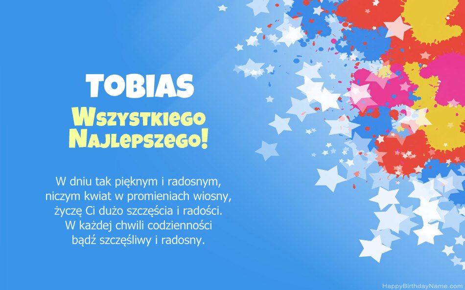 Felicitaciones por el cumpleaños de Tobias Felicitaciones por el cumpleaños de Tobias
