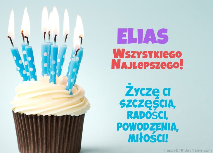 Felicitaciones por el feliz cumpleaños de Elias