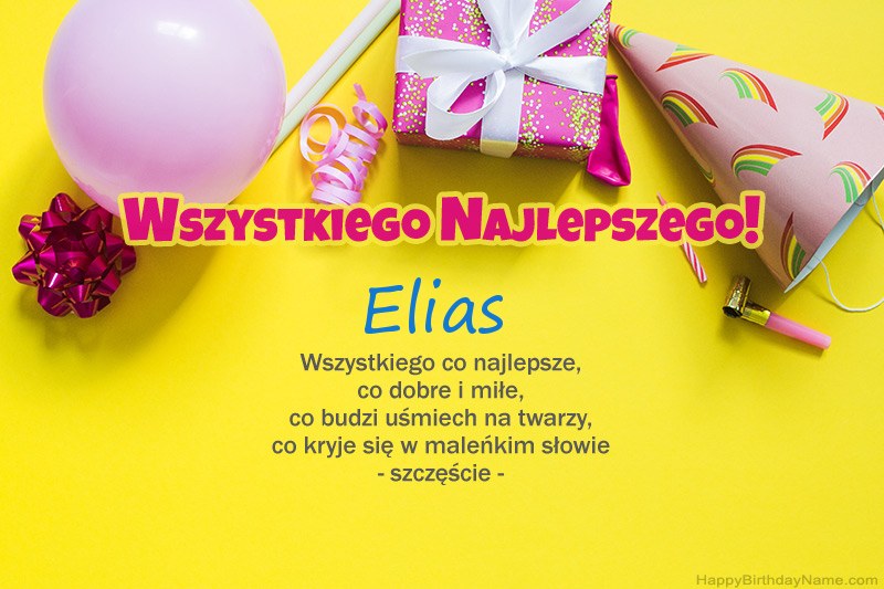 Feliz cumpleaños Elias en prosa