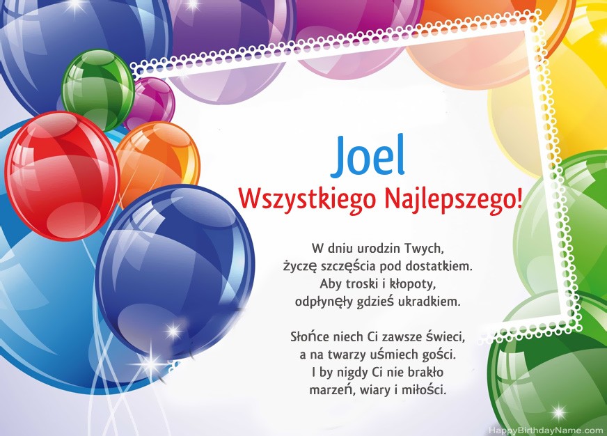 Feliz Cumpleaños Joel! Feliz Cumpleaños Joel!