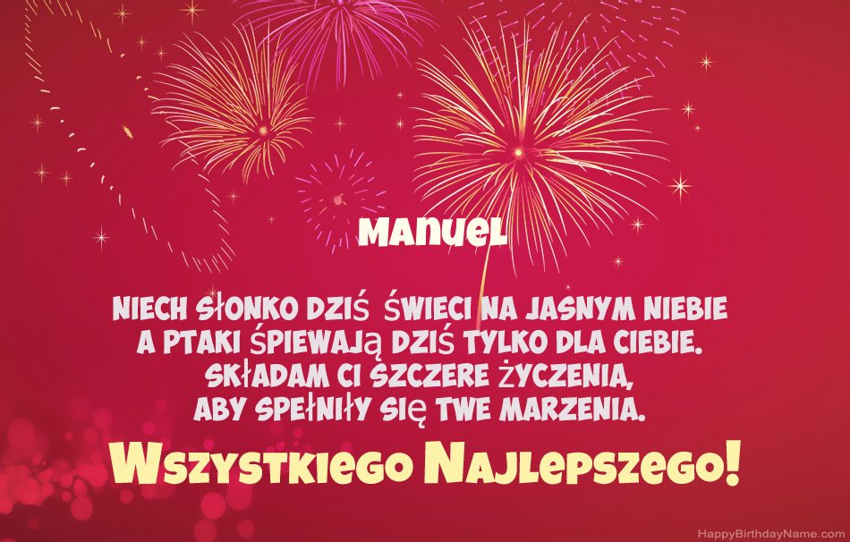 Feliz cumpleaños Manuel, hermosos poemas